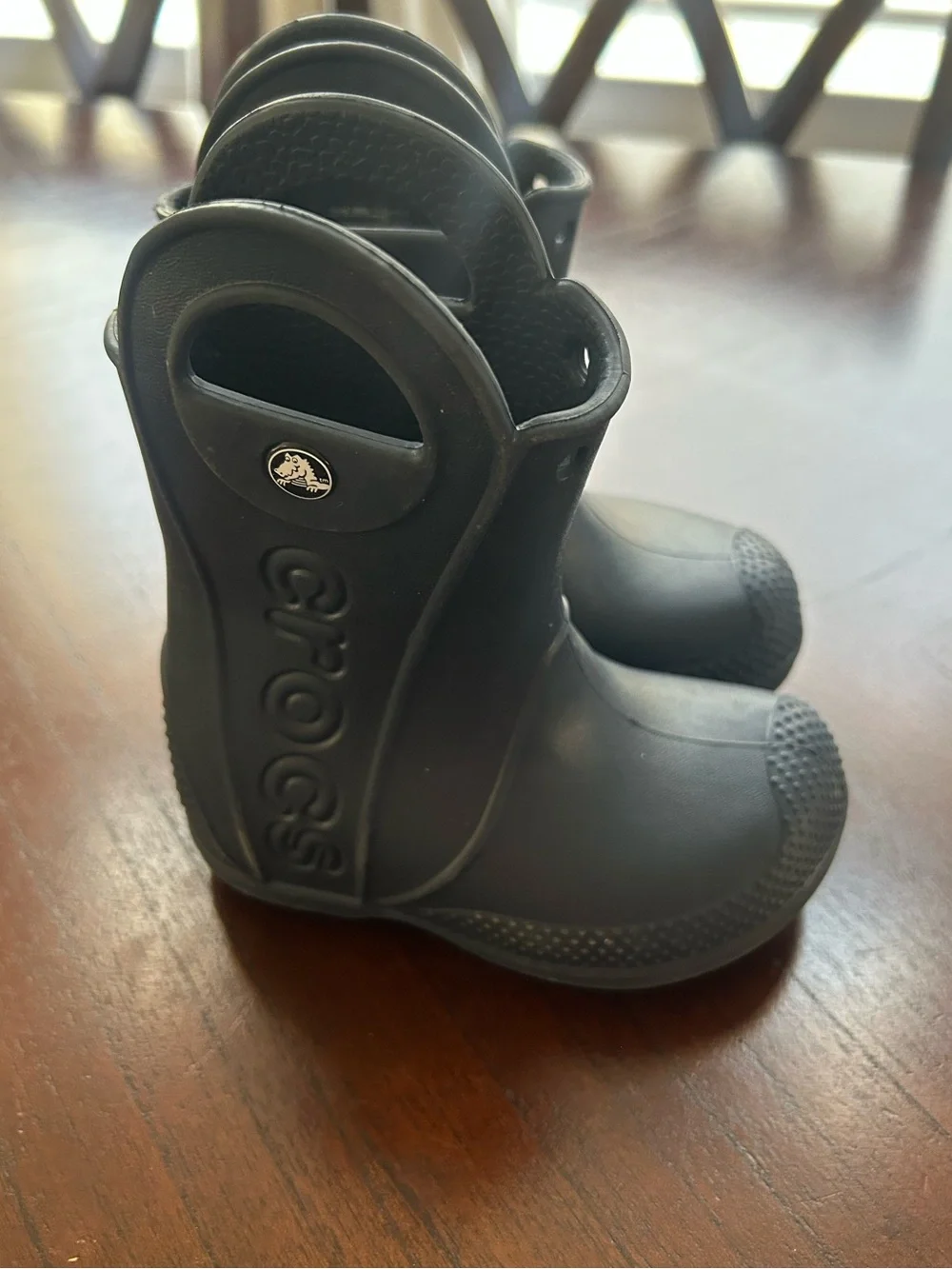CROCS Kids Black Rain & Snow Pull-On Boots size C7